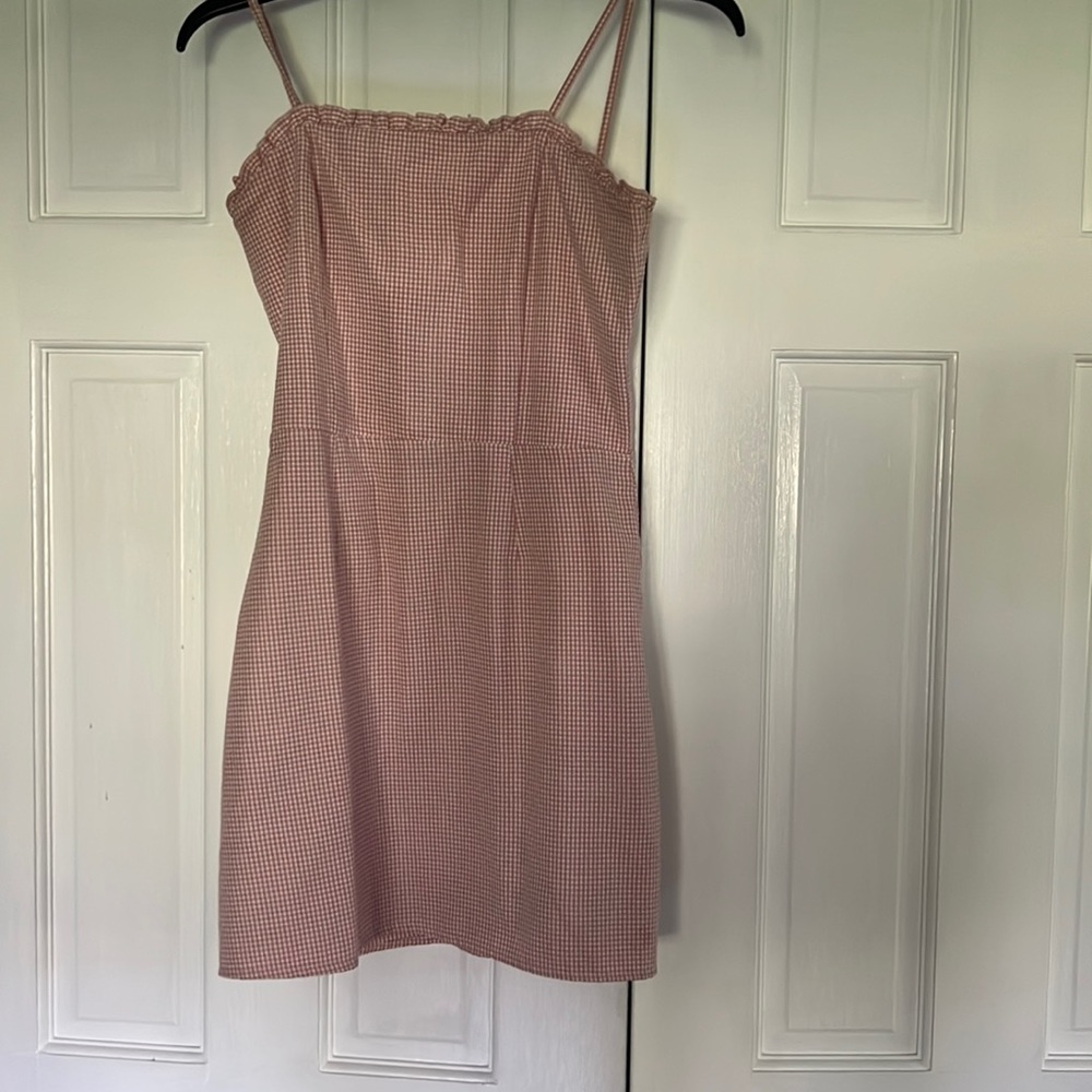 PACSUN LA HEARTS mini gingham dress in pink and white!